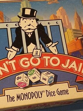 Monopoly Don't Go to Jail Dice Game - Blue/Red